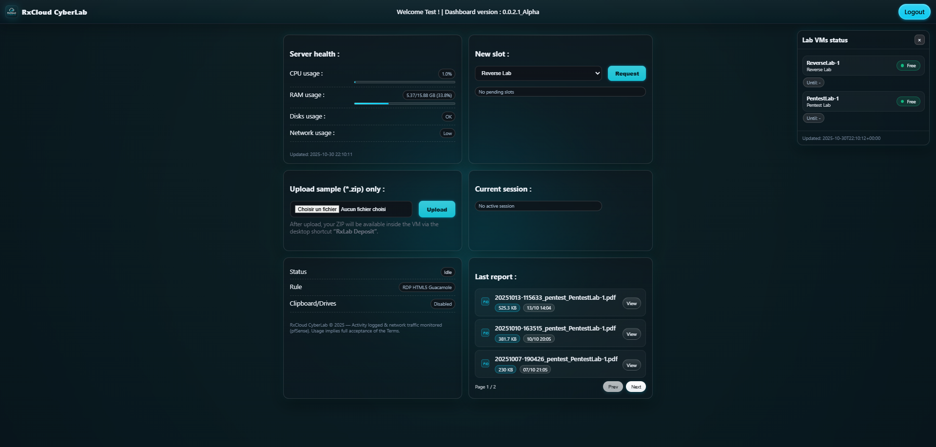RxCloud Dashboard preview